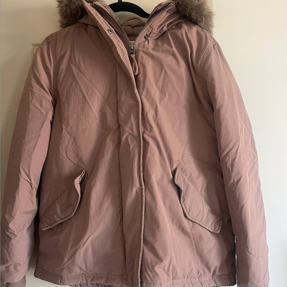 Aritizia Wilfred Mont Blanc Short Parka Blush Size S